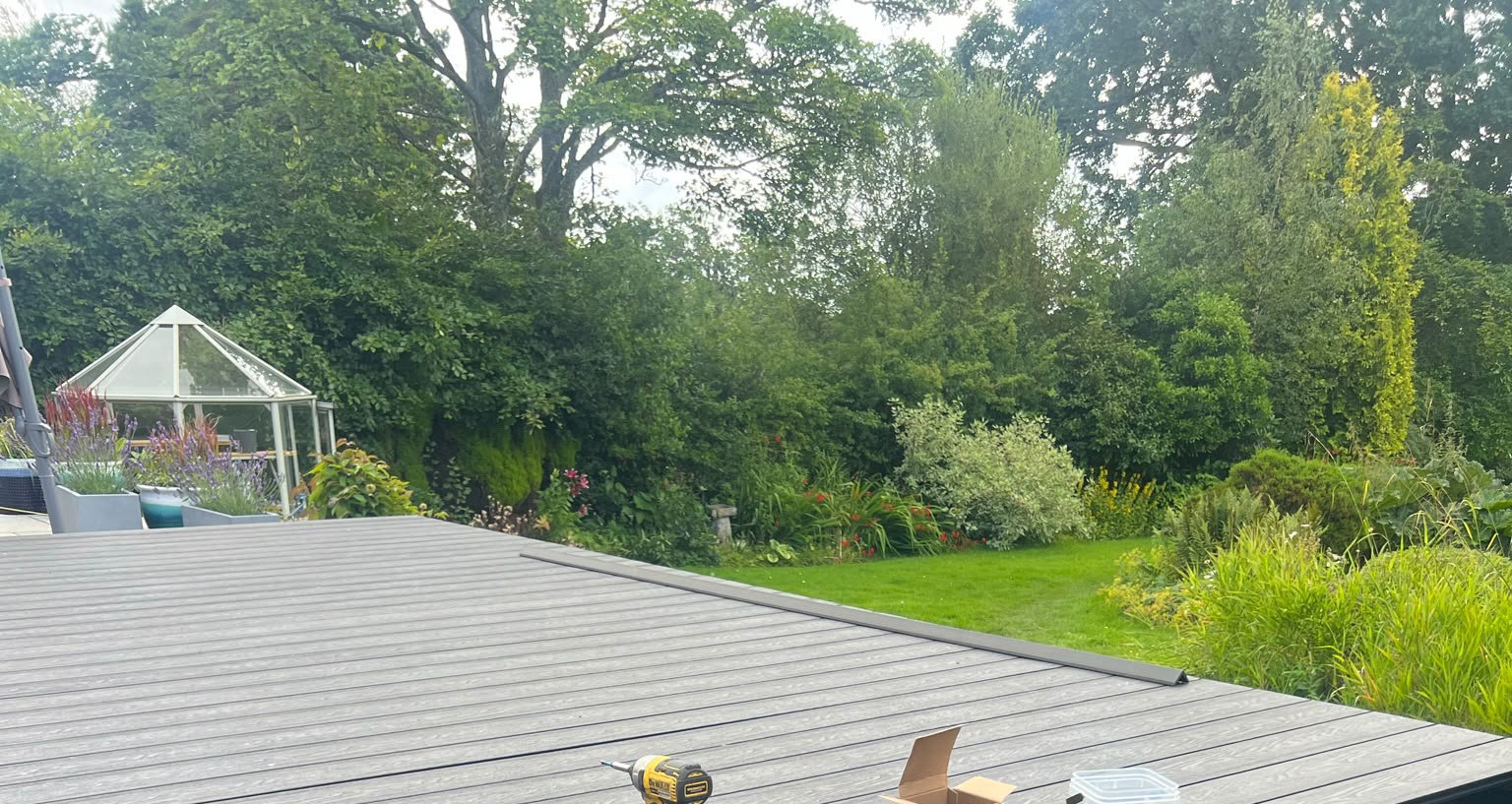 Completed raised decking area by S&S Building and Maintenance